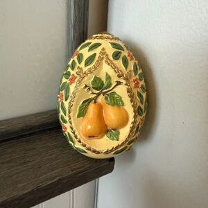 AVON 1994 Season's Treasures Porcelain Pedestal Egg Collection Fruit Harvest